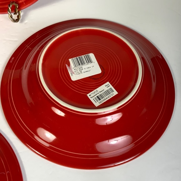 Fiesta Rimmed Soup Bowls Scarlet Fiestaware Salad Pasta 13 1/4 oz. Set 4 NOS #N1 - Picture 5 of 8